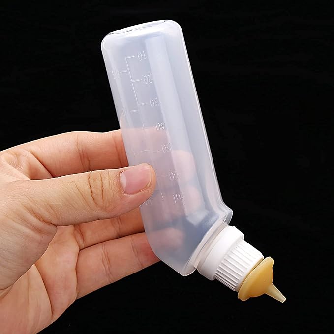 zhixing Pet Feeding Silicone Nipple with Bottle and Syringes for Puppy Dog Cat or Other Pets（Model 1）