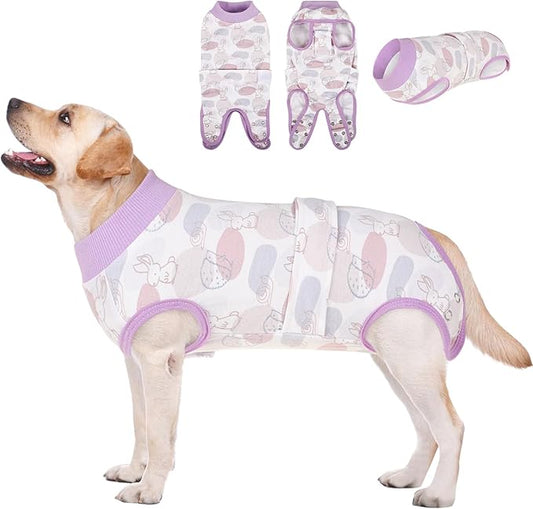 AOFITEE Dog Recovery Suit, Dog Surgical Recovery Suit for Female Dogs Male Dogs, Cozy Dog Onesie for Surgery, Cone E-Collar Alternative, Anti Licking Dog Surgical Shirt with Pee Hole, 2XL