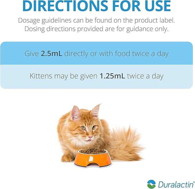 PRN Pharmacal Duralactin Feline L-Lysine Paste for Cats & Kittens - Supports Feline Joint, Respiratory & Ocular Health - Natural Chicken-Flavored Paste to Help Manage Soreness - 32.5mL (3 Pack)