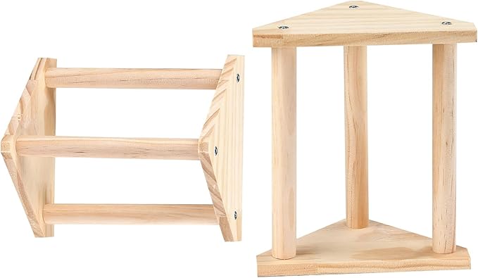 Chicken Perch Strong Pine Wooden Chick Jungle Gym Roosting Bar, Chick Perch Toys for Coop and Brooder for Large Bird Baby Chicks Parrot (Small)