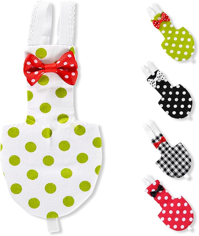 Bird Diaper Flight Suite Bird Vlothes Cockatiel Harness Parrot Nappy with Waterproof Inner Layer washable Cute Urine Wet Suit Macaw Parakeet Bird Clothes Warm (White Polka Dot, L)