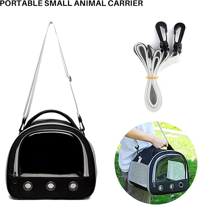 Small Pet Carrier Bag with Mat Guinea Pig Travel Carrier with Strap Portable Breathable Rabbit Carrier Outdoor Pet Bag for Ferret Bunny Hedgehog Guinea Pig(10" L x 10" W x 12" H)