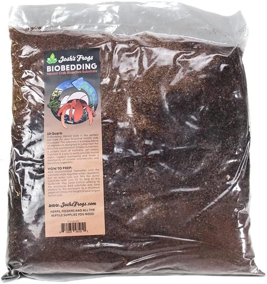 Josh's Frogs Hermit Crab BioBedding Bioactive Substrate (10 Quart (Sand Needed))