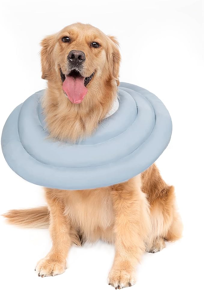 Gagabody Dog Cones for Large Dogs,Comfortable Adjustable Soft Dog Cone Alternative After Surgery,Elizabethan Donut Collar for Large Dogs Recovery,Different Sizes for Cats,Medium Dogs and Small Dogs