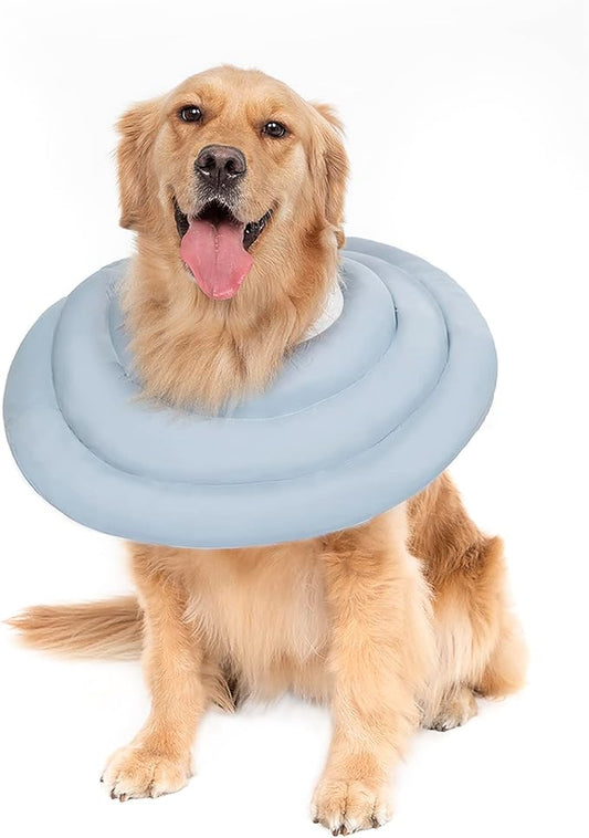 Gagabody Dog Cones for Large Dogs,Comfortable Adjustable Soft Dog Cone Alternative After Surgery,Elizabethan Donut Collar for Large Dogs Recovery,Different Sizes for Cats,Medium Dogs and Small Dogs