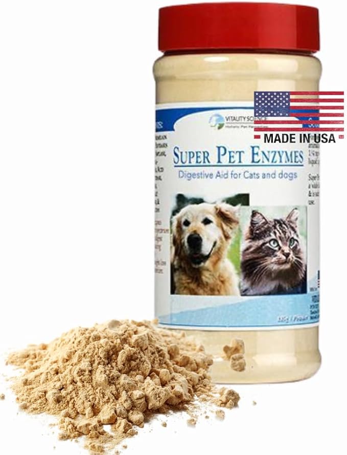 All Natural Super Pet Enzymes for Cats | Complete Spectrum of Digestive Enzymes | Helps Cat Diarrhea, Constipation, Digestion, Allergy & Immunity