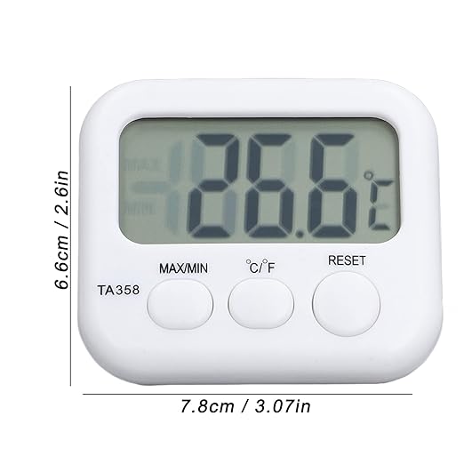 Water Thermometer, LCD Digital Display Temperature Measuring Tool for Fish Aquarium,-40~70℃