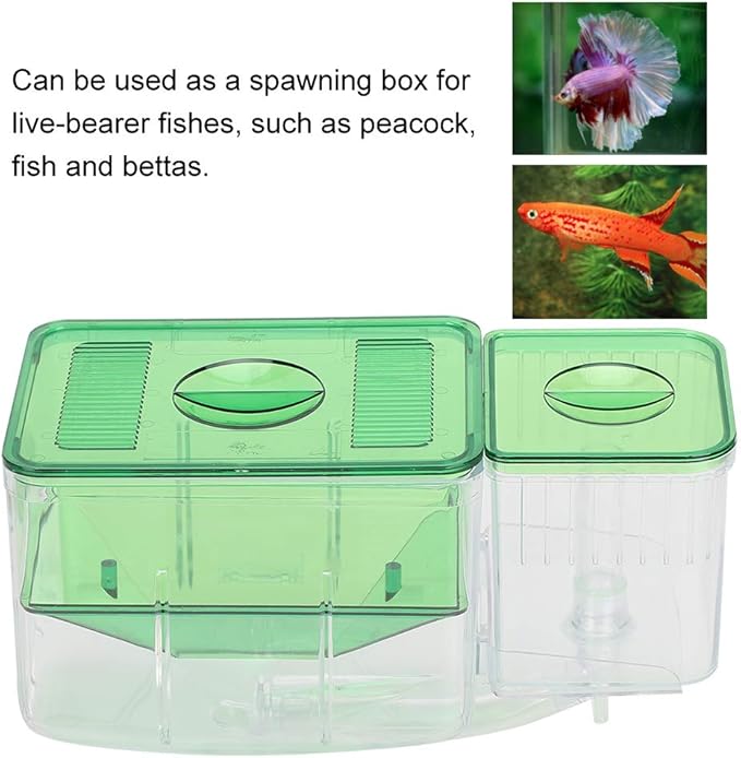 Fish Breeder Box Fish Hatchery Floating Fish Breeding Box with Removable Grating Fish Divider for Agressive Injured Pregnant Fishes