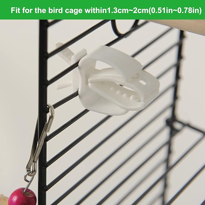 8pcs Bird Cage Food Holder, Parrot Fruit Vegitable Bracket, Pet Feeder Clip Accessory, for Budgie Parakeet Cockatoo Macaw Cockatiel Conure