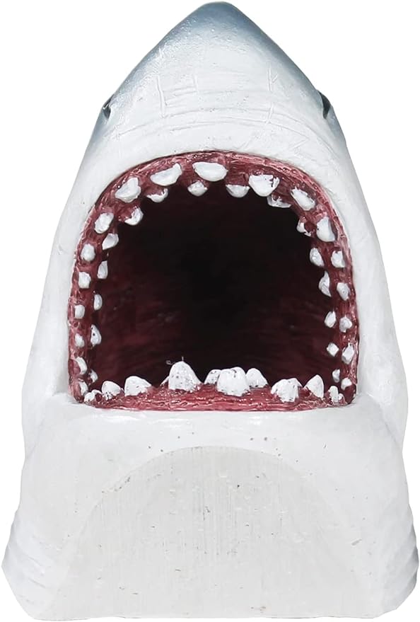 Penn-Plax Jaws Officially Licensed 2-Piece Aquarium Ornament Bundle – Comes with Boat Attack and Shark Swim-Through – Small