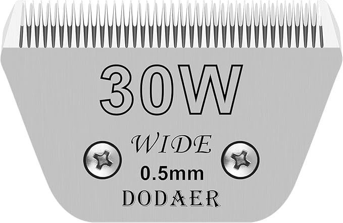 30W Detachable Dog Grooming Wide Blades,Compatible with Andis,Oster A5,Wahl KM10 Series Clippers,Cut Length 1/50”(0.5mm)