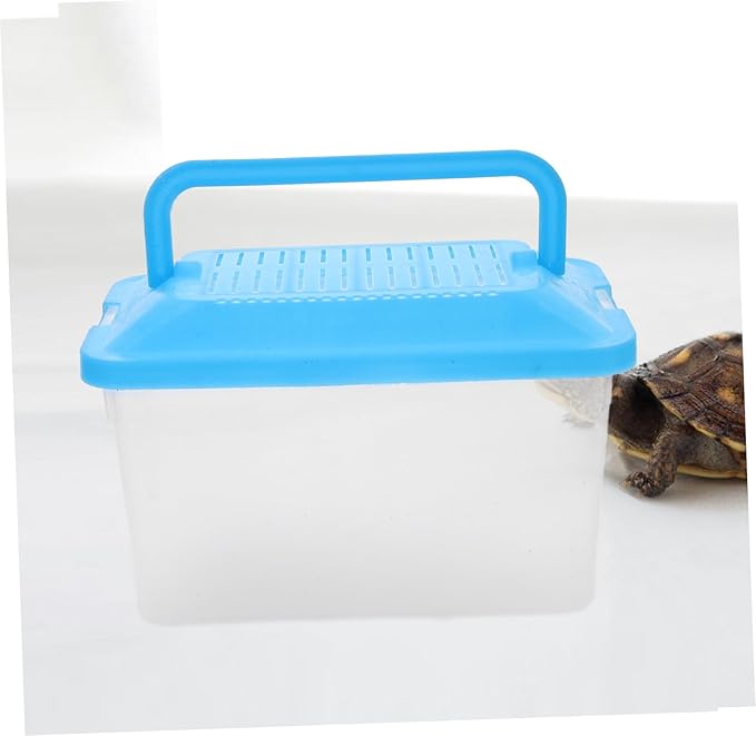 Plastic Turtle Fish Tank Lizards Terrarium Tank Reptile Feeding Tank Feeding Box for Reptile Reptiles Amphibia Portable Turtle Feeding Box Plastic Handheld Fish Tank Breeding Case