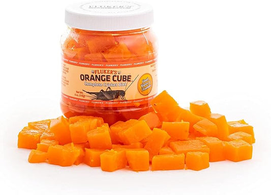 Fluker's Orange Cube Complete Cricket Diet, Gut Load Food for Feeder Insects and Live Crickets, Provides Vitamins, Minerals, and Hydration, 6 oz