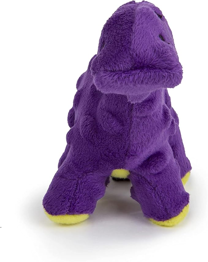 goDog Just For Me Bruto with Chew Guard Technology Plush Dog Toy, Purple, Mini