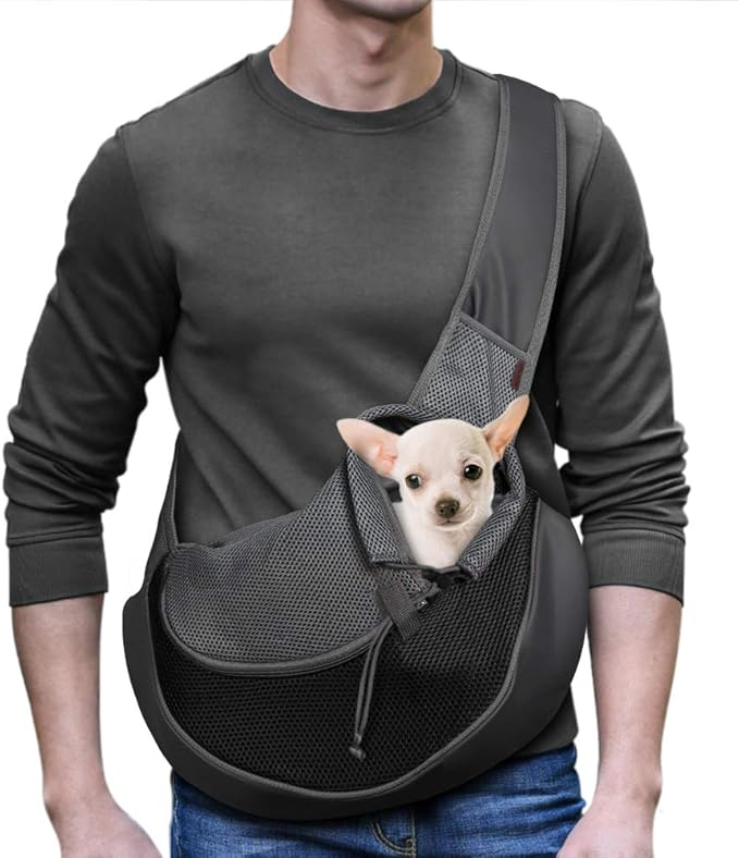 YUDODO Pet Dog Sling Carrier Breathable Mesh Travel Safe Sling Bag Carrier for Dogs Cats