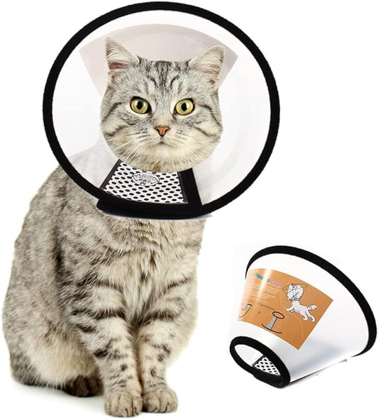 Plastic Pet Recovery Collars & Cones for Dogs and Cats After Surgery Adjustable Dog Neck Cone Surgical Elizabeth E-Collar Prevent Biting and Stop Licking Wound (XS-Neck: 9.0-11.4 in)