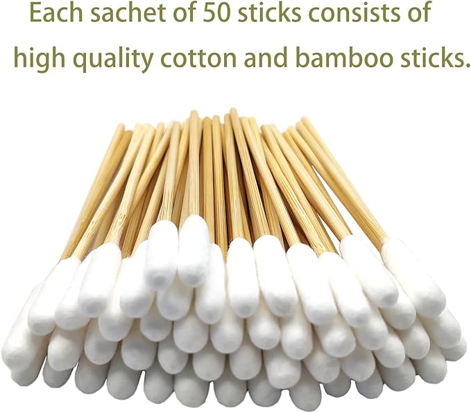 Long Q Tips,200pcs-4.7 Inch,Long Cotton Swab,Long Qtips,Ear Cleaner for Dogs,Dog Ear Cleaning Kit,Wound Care for Dogs,Long Qtips for Dogs