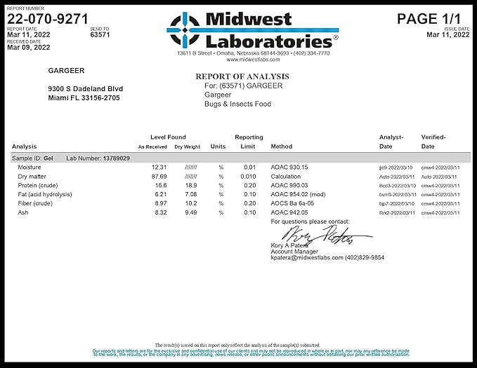 Bugs and Insects Food. Complete Gel Diet for Roaches, Crickets, Worms, Dubia, Fly, etc. Made in The USA, Using Premium Nutritional Ingredients. 8oz Powder Turns into 2 Pound of Ready Food.…