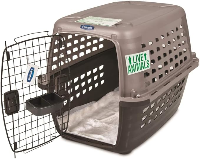 Petmate Vari Dog Kennel 36", Taupe & Black, Portable Dog Crate for Pets 50-70lbs & 290300 Kennel Travel Kit for Pets