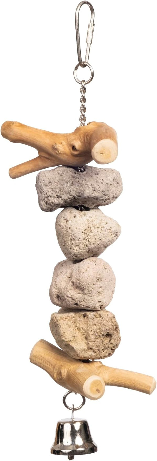 Prevue Pet Products Block Rock - Naturals Sound & Movement Bird Toy 60240