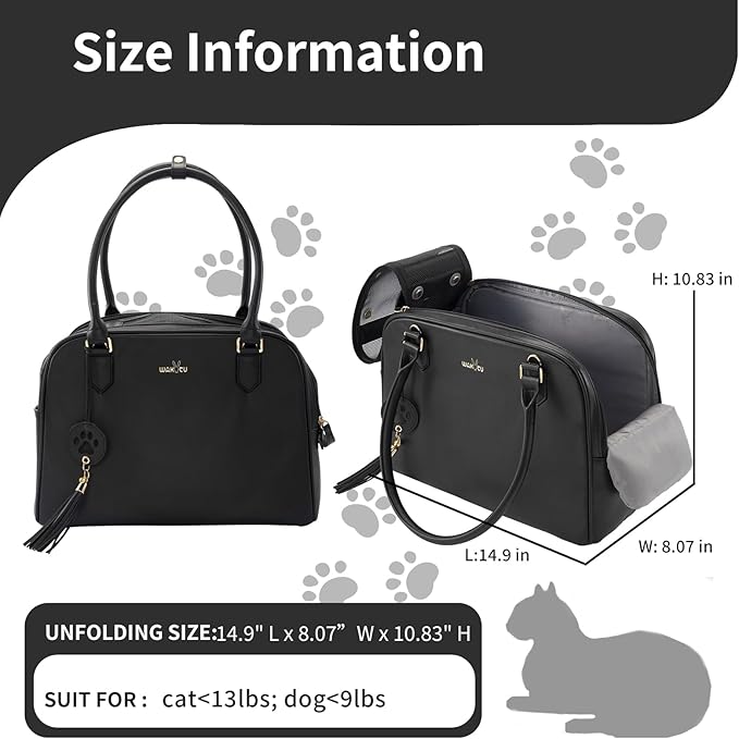 Dog Carriers for Small Dogs, Dog Purse Carrier for Small Dogs with Treat Pouch, Soft-Sided Dog Carrier Airline Approved, Dog Tote Bag Pet Carrier for Puppy Kitten,S