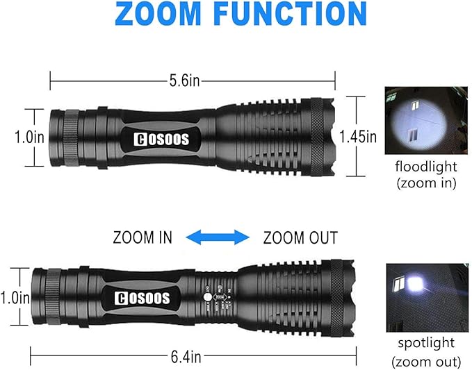 COSOOS UV Flashlight Black Light, 2 in 1 White Light & 395nm Blacklight, Pet Urine Detector for Dog/Cat Urine, Dry Stains, Scorpion.(Holster Included)