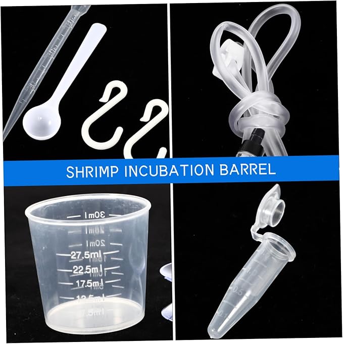 2 Sets Incubator Vessel Tools Brine Shrimp Eggs Incubator Plastic Shrimp Box Shrimp Egg Hatch Tool Aquarium Box Brine Shrimp Incubating Box Breeding Incubator Glass