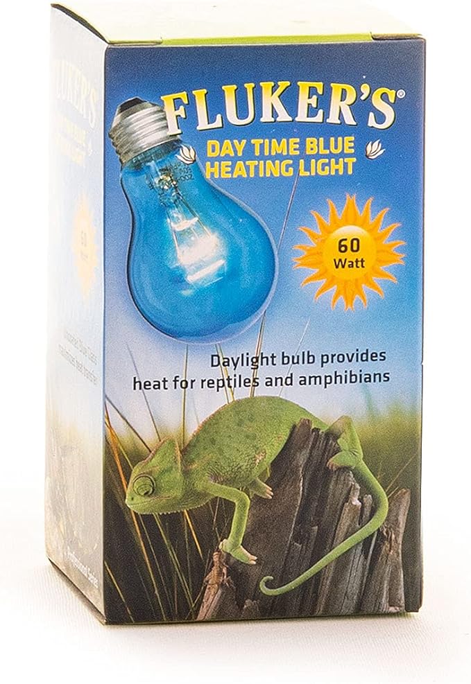 Fluker's Reptile Incandescent Blue Daylight Bulb for Reptiles and Amphibians, 60 Watt