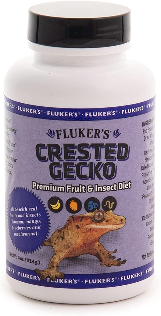 Fluker's Premium Crested Gecko Diet, Fruit & Insect Flavor, 4 oz