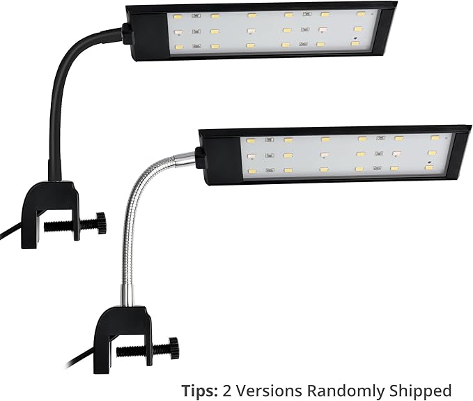 NICREW Fish Tank Clip on Light, Clamp Aquarium Light with White and Blue LEDs, 320LM, 7 Watts