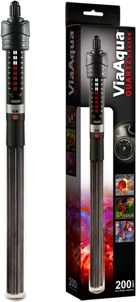 200-Watt Quartz Glass Submersible Heater with Built-In Thermostat