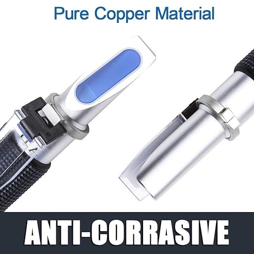 Salinity Refractometer for Seawater and Marine Fishkeeping Aquarium 0-100 Ppt with Automatic Temperature Compensation