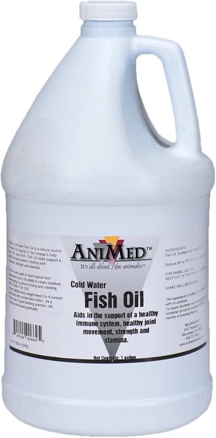 AniMed Fish Oil Cold Water Fish Oil for Horses, 1-Gallon