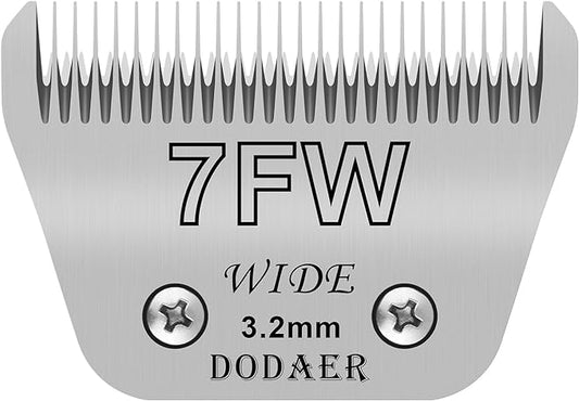 7FW Detachable Dog Grooming Wide Blades,Compatible with Andis,Oster A5,Wahl KM10 Series Clippers,Cut Length 1/8”(3.2mm)