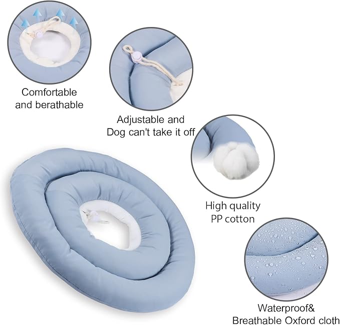 Gagabody Dog Cones for Medium Dogs,Comfortable Adjustable Soft Dog Cone Alternative After Surgery,Elizabethan Donut Collar for Medium Dogs Recovery,Different Sizes for Cats,Large Dogs and Small Dog