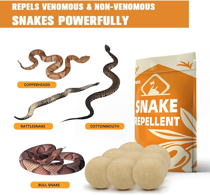 Snake Repellent for Yard Powerful, Keep Snake Away Repellent for Outdoors, Snake Repellent for Outdoors Pet Safe, Snake Repellant Outdoor and Home, Yard Snake Out Repellant Effectively- 8 Packs