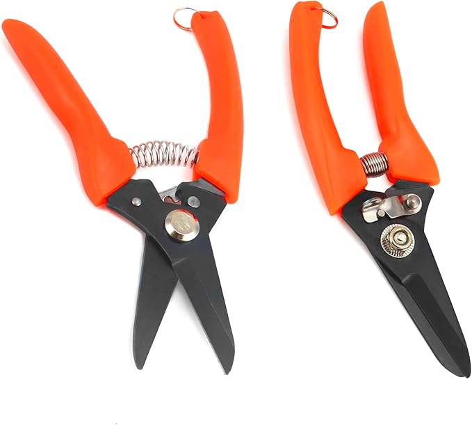 QWORK Hoof Trimmers Goat Hoof Trimming, 2 Pack 7" Multipurpose Nail Scissors Daily Trim for Pig Trotters, Sheep, Alpaca, Lamb and Pruning Potted Plants