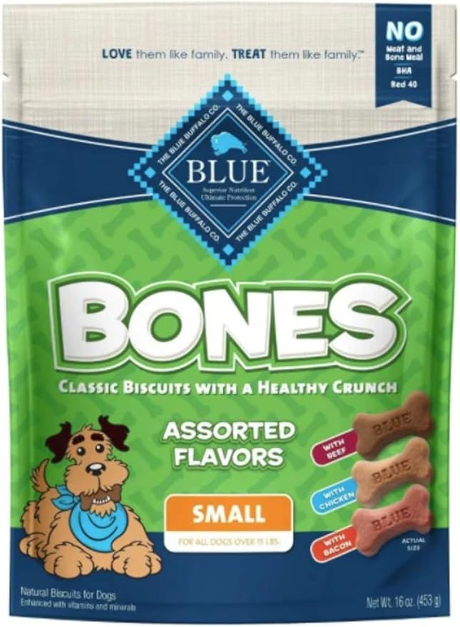 Blue Buffalo, Biscuits for Dogs Assorted Flavors Small, 16 Ounce