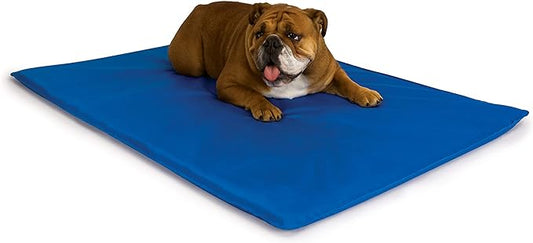 K&H Pet Products Cool Bed III Dog Cooling Mat, Cooling Dog Beds for Medium Dogs, Dog Cooling Mat for Dog Carrier, Outdoor Dog Bed Cooling Pad for Dog, Pet Cooling Mat - Blue Medium 22 X 32 Inches