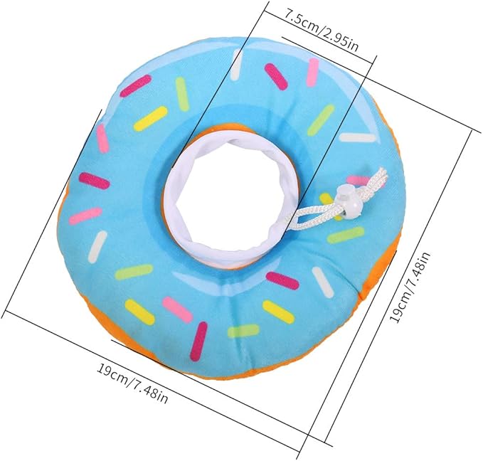 Cat Cone Collar Soft, Cat Recovery Collar Cute Cat Donut Adjustable Elizabethan Cone Cat Cones to Stop Licking Comfortable Lightweight Neck Cone for Cats Kittens After Surgery
