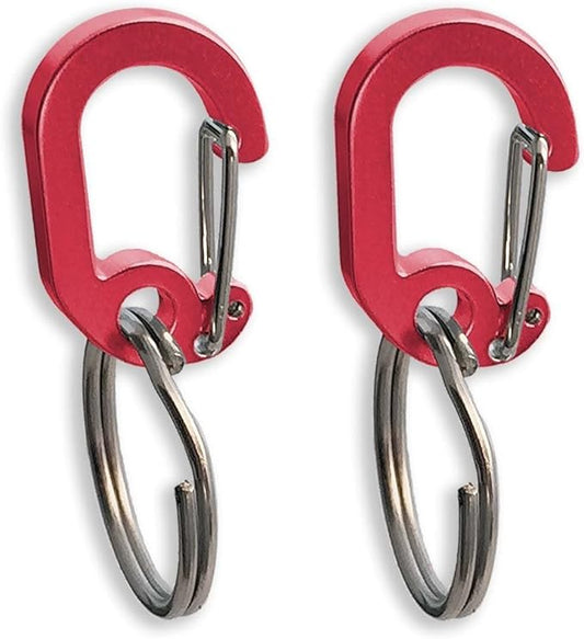 Klippy 2-Pack, 2 Pet Tag Quick Clips, Perfect for Dogs and Cats, Red