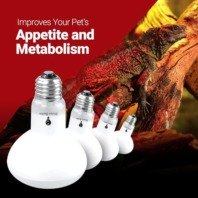 4 Pack 75-Watt Basking Light for Reptile - Heat Lamp Bulbs for Reptiles & Amphibians Broad Spectrum Reptile Light for Glass Terrariums Suitable for Bearded Dragons Light Lizards Iguanas basking Bulb