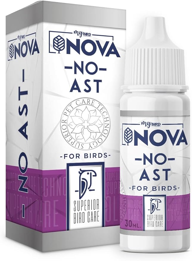 VHD MyBird Nova No-Asthma for Cage Birds - for Budgerigars, Domestic Canary, Parrots, Goldfinches and Pigeons, Big and Little Cage Birds, Vitamin Supplement for Cold 2 Pack - 60 ml 2 Fl Oz