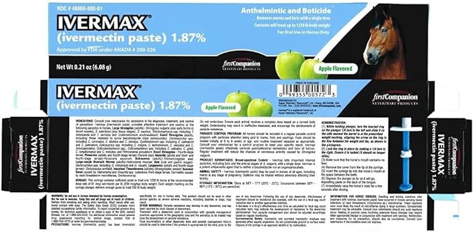 Ivermax (ivermectin Paste) 1.87% for Oral Use in Horses Only - 4 Pack