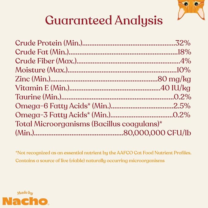 Made by Nacho Premium Dry Kibble Infused with Bone Broth 2lb Bag Cat Food (Cage-Free Chicken, Duck & Quail)