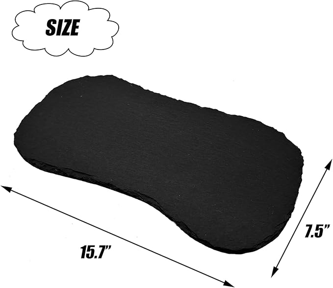 Reptile Basking Platform 15.7''x7.5'' Turtle Rock Plate Food Bowl Feeding Dish Feeding Slate Tortoise Resting Bathing Platform for Lizard Gecko Bearded Dragon Chameleon Snake Frog