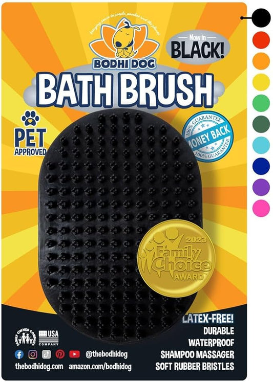 Bodhi Shampoo Brush | Pet Shower & Bath Supplies for Cats & Dogs Grooming | Long & Short Hair Dog Scrubber for Bath | Professional Quality Dog Wash Brush