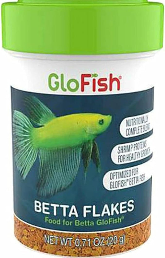 GloFish Betta Flakes Tropical Fish Food, 0.71 oz. (AQ-78301)