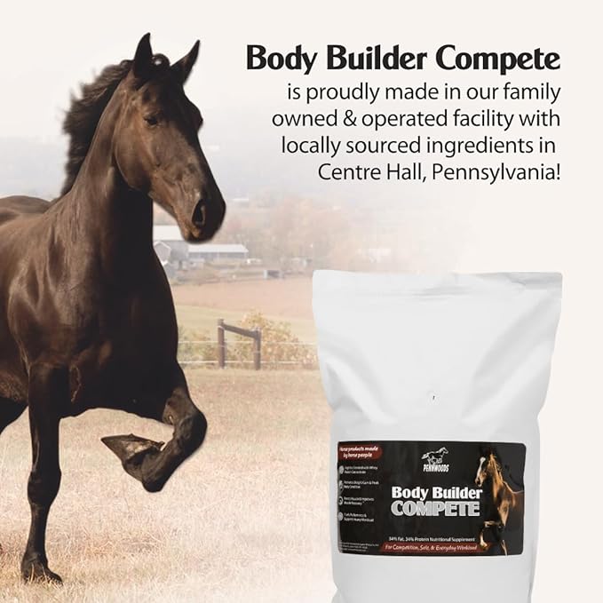 Body Builder Compete: Advanced Horse Weight Gain Supplement, Designed for Competition and Sale, 11lb Bag