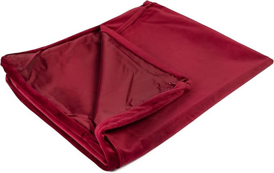 Best Friends by Sheri Dog Bed Cover Replacement for Nap Mat Dog Bed, Velvet, Wine Red, 27" x 36"
